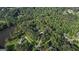 Aerial view showcasing property with lake access, surrounded by dense trees and outlining the lot's boundaries at 115 Shoal Creek Dr, Sharpsburg, GA 30277