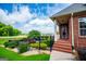 Brick house with view of a green backyard and wrought iron fence at 713 Birkdale Blvd, Carrollton, GA 30116