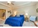 Comfortable main bedroom with a tufted headboard, soft carpet, and inviting decor at 326 Elkins Place, Peachtree City, GA 30269