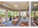 Inviting sunroom with comfortable seating, natural light, and views of the outdoor area at 326 Elkins Place, Peachtree City, GA 30269