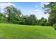 Large green backyard with mature trees on a sunny day at 227 Ferguson Ave, Locust Grove, GA 30248