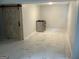 Room features marble-look tile flooring, a barn door, and a stainless steel oven at 6178 Graceland Cir, Morrow, GA 30260