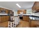 Kitchen with stainless steel appliances and a central island with an eating area at 115 Rockhurst Chase, Tyrone, GA 30290