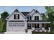 New construction featuring white board and batten siding, black trim, and a welcoming front porch at 35 Oak Rd, Locust Grove, GA 30248