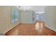 Dining area with hardwood floors and large windows with lots of natural light at 40 Riverside Pkwy, Sharpsburg, GA 30277