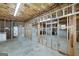 Unfinished basement with exposed wood framing and concrete floor offers potential for customization at 110 Chardonnay Oaks Dr, Mcdonough, GA 30252