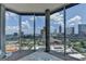 Bright living room featuring a beautiful cityscape view and modern decor at 285 Centennial Olympic Park Drive Northwest Nw Dr # 1905, Atlanta, GA 30339