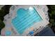Aerial view of a community pool with lounge chairs surrounding the pool area at 705 Lawton Bridge Sw Rd, Smyrna, GA 30082