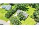 An aerial view of a home surrounded by trees, highlighting the property's extensive greenery at 125 Selena Ct, Fayetteville, GA 30215