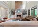 Comfortable living room with custom fireplace and plenty of natural light, ideal for relaxing at 5130 Pratt Sw St, Covington, GA 30014