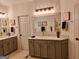 Spacious bathroom featuring dual vanities with vessel sinks at 522 Blue Mountain Rise, Canton, GA 30114