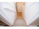 Bright stairway with light wood steps and white trim leading to the upper level at 3686 Calmer Cir, East Point, GA 30344