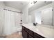 Bathroom features a tub/shower combo and a vanity with light countertops at 3865 Rifflepool Ct, Douglasville, GA 30135