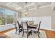 Dining room with coffered ceiling, hardwood floors, and wainscoting at 2619 Dayview, Atlanta, GA 30331