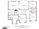 Detailed floor plan showcasing layout of a multi-story home's upper level with room dimensions at 2619 Dayview, Atlanta, GA 30331