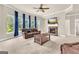 Cozy living room with a stone fireplace, large windows, and a comfortable seating area at 2619 Dayview, Atlanta, GA 30331