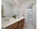 Bathroom with double sink vanity and a separate tub and shower at 366 Whitney Ln, Mcdonough, GA 30253