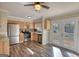 Updated kitchen features stainless steel appliances and a cozy breakfast nook at 11 Grove Ln, Hampton, GA 30228