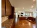 Kitchen featuring hardwood floors, stainless steel appliances, and granite countertops at 116 Standford Dr, Mcdonough, GA 30252