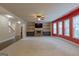Spacious living room with fireplace, carpet, and lots of space at 125 Seawright Dr, Fayetteville, GA 30215
