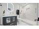Modern bathroom with glass shower, designer sink, and stylish vanity at 1 Lamar Ave Sw, Atlanta, GA 30310