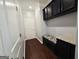 Mudroom area with built in bench and storage at 206 Birchin Dr, Woodstock, GA 30188
