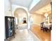 Open-concept home featuring a decorative chandelier and seamless flow between living areas at 121 Pinnacle Ln, Mcdonough, GA 30253