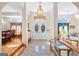 Grand foyer featuring marble floors and decorative lighting at 226 Euharlee Five Forks Rd, Kingston, GA 30145