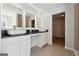 A modern bathroom featuring double sinks, granite countertops, and a spacious layout at 257 Orwell Drive Lot 48 # 48, Social Circle, GA 30025