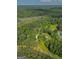 Expansive aerial view of the property, showcasing its wooded surroundings and neighborhood at 183 Inman Rd, Fayetteville, GA 30215
