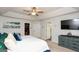 Bright main bedroom features neutral walls, carpet, and a walk in closet at 190 Country Club Dr, Hiram, GA 30141