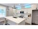 Bright kitchen with a center island, modern appliances, and lots of cabinets at 485 West Ave, Bowdon, GA 30108