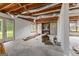 Unfinished basement area with exposed ductwork and a fireplace space at 107 Edgewater Way, Peachtree City, GA 30269