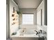 Cozy bathroom features a soaking tub, stylish shelves and toiletries and a bright window at 184 Fashion Xing, Mcdonough, GA 30252