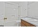Bathroom features a tub/shower combo and single sink at 100 Walnut Ct, Stockbridge, GA 30281