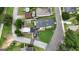 Aerial view of a charming home with a manicured lawn and fenced backyard at 1 Hemlock, Porterdale, GA 30014