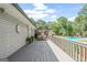 Expansive back deck is perfect for outdoor gatherings and entertaining with a beautiful pool view at 396 Ebenezer Rd, Fayetteville, GA 30215