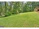 Extensive, well-maintained lawn surrounded by mature trees providing privacy at 351 Weldon Rd, Palmetto, GA 30268