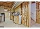 Unfinished basement with exposed ceiling and walls, showing potential for customization and additional living space at 351 Weldon Rd, Palmetto, GA 30268