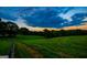 Scenic pasture with lush grasses, mature trees and breathtaking sunset skies at 1074 Glenloch Rd, Roopville, GA 30170