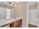 Clean bathroom with single sink vanity and tub and shower combination at 362 Interlake Pass, Mcdonough, GA 30252
