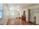 View of the mud room that leads to the exterior with built-in cabinets, laundry hookups, and access to outside at 1527 Patricia Dr, Morrow, GA 30260