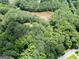Aerial view showcasing a private pond surrounded by lush greenery on this secluded property at 6111 Old Monticello Se St, Covington, GA 30014