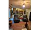 Open concept living room showing railing up to the dining room at 620 Ashton Ln, Lawrenceville, GA 30044