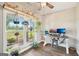 Bright home office features an oversized window with views of lush greenery and modern desk at 357 Old Driver Rd, Whitesburg, GA 30185