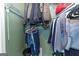 Walk-in closet with clothing racks and shelves provides ample storage space at 148 Lakeside Dr, Peachtree City, GA 30269