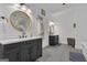Bright bathroom with double vanity and modern fixtures at 425 Birkdale Dr, Fayetteville, GA 30215