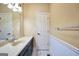 Bathroom features a vanity sink with marble top and white door at 123 Eva Ln, Stockbridge, GA 30281