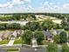 An aerial view showcases a charming neighborhood with tree-lined streets and well-maintained homes at 1735 Deer Crossing Cir, Jonesboro, GA 30236