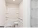 Clean bathroom featuring a shower-tub combo and granite vanity at 282 Limestone Circle, Conyers, GA 30013